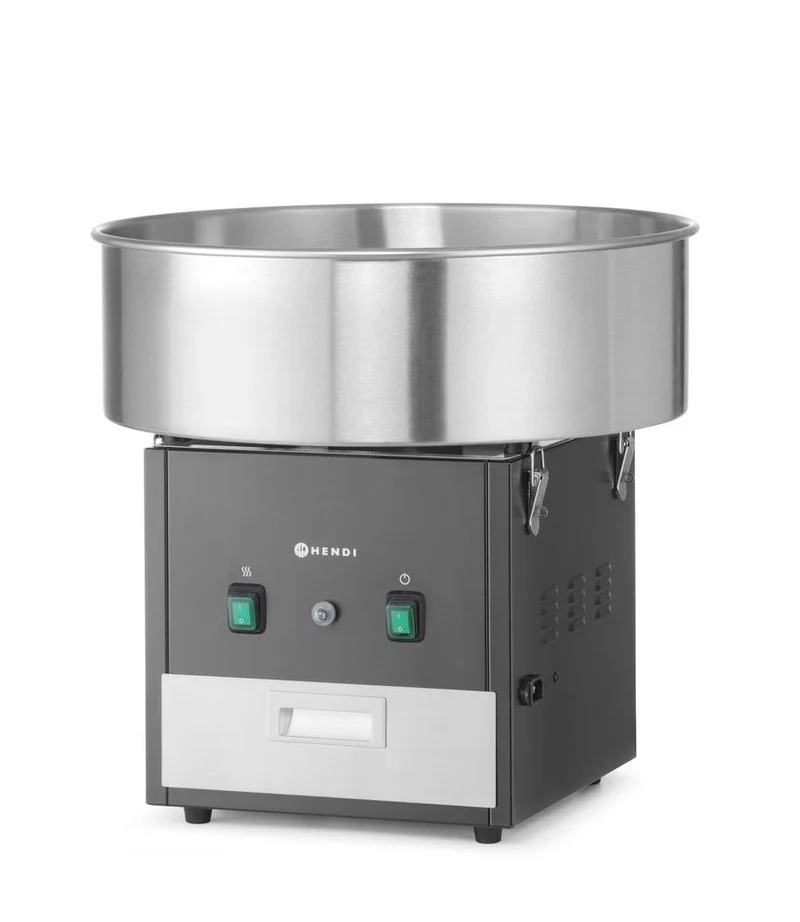 HENDI Zuckerwatte-Maschine – 230 V / 1130 W – Schwarz – 520 × 520 × H 503 mm