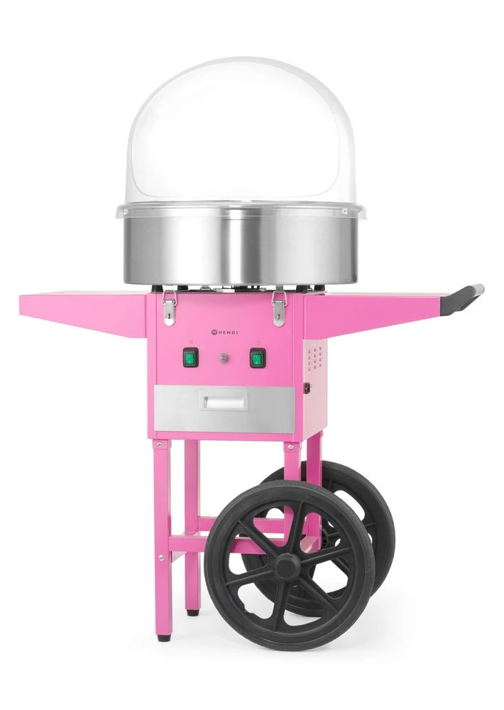 HENDI Zuckerwatte-Maschine – 230 V / 1130 W – Pastellrosa – 948 × 520 × H 914 mm