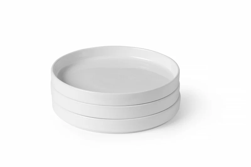 HENDI Teller Oslo, mit hohem Rand – Weiß – Ø 240 × H 26 mm – 6 Stück