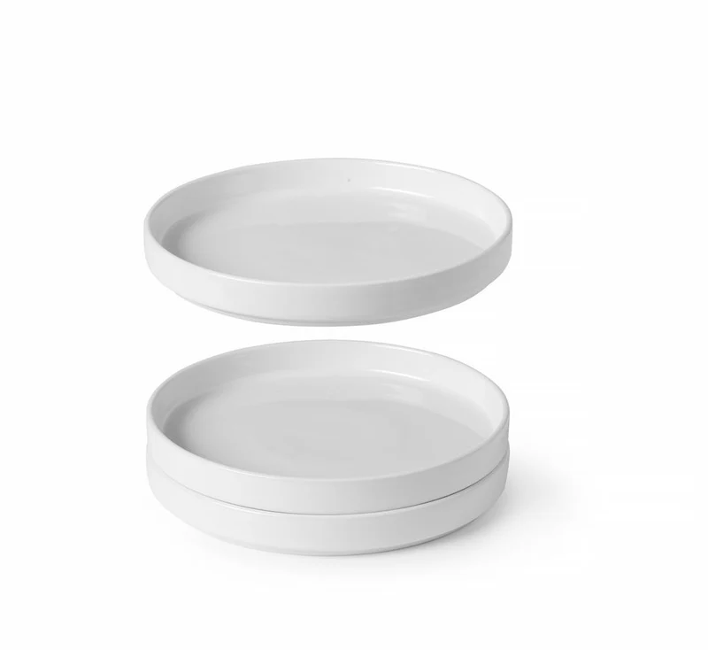 HENDI Teller Oslo, mit hohem Rand – Weiß – Ø 240 × H 26 mm – 6 Stück