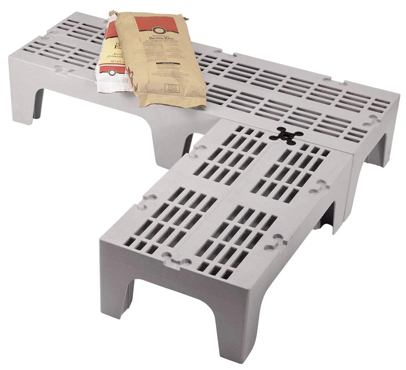 Cambro Serie S Lageruntersätze mit geschlitzter Oberfläche, Schwerlast, Grau gesprenkelt - DRS360480