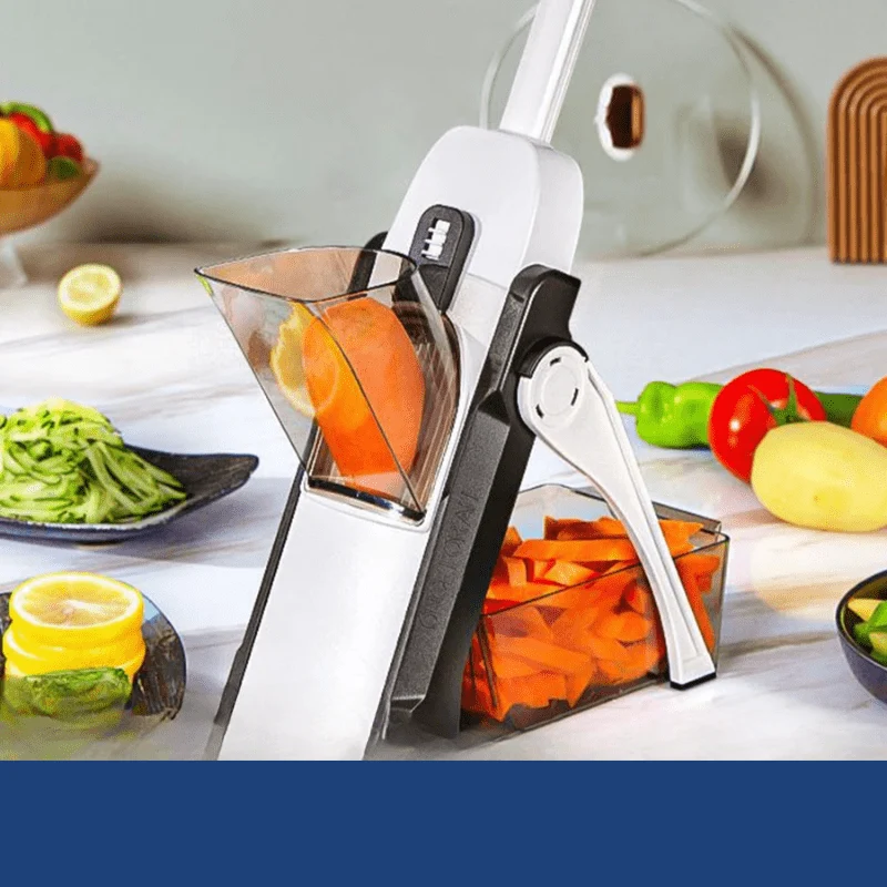CulinaryElite Multifunctionele Snijder | RVS bladen voor snelle en precieze sneden