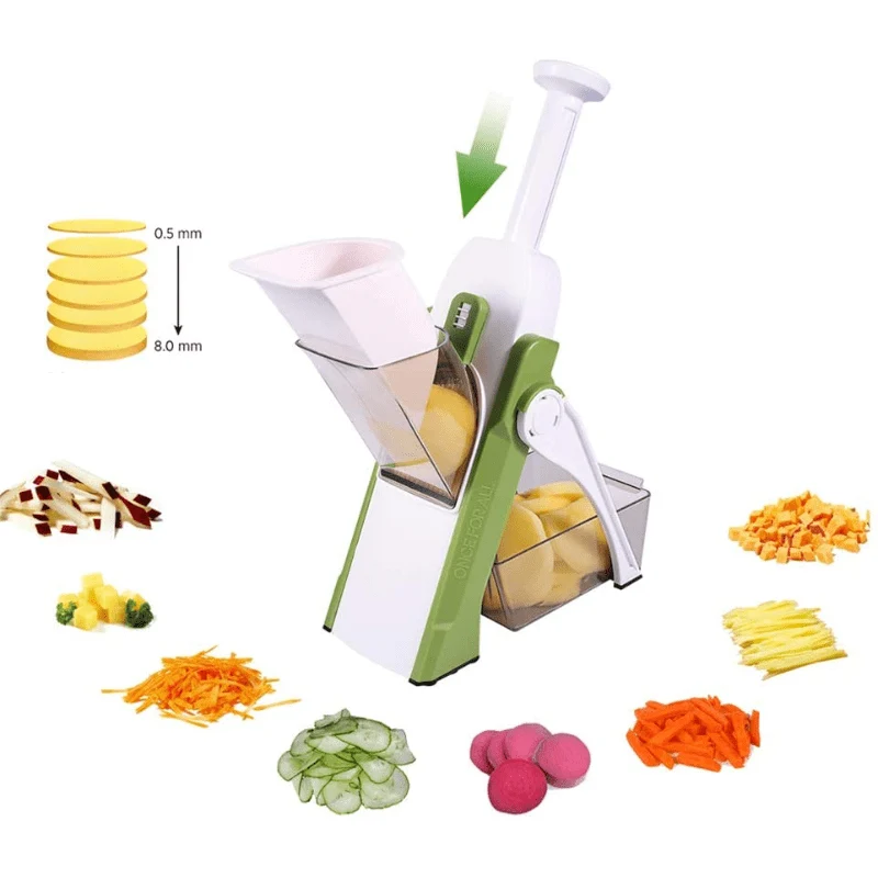 CulinaryElite Multifunctionele Snijder | RVS bladen voor snelle en precieze sneden