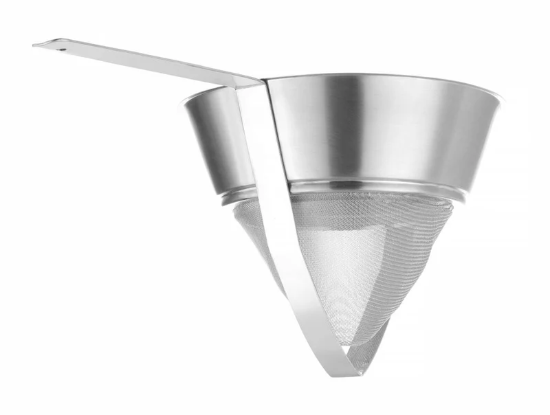 HENDI Konisches Sieb mit Drahtgeflecht, verstärkt – 505 × 250 × H 200 mm
