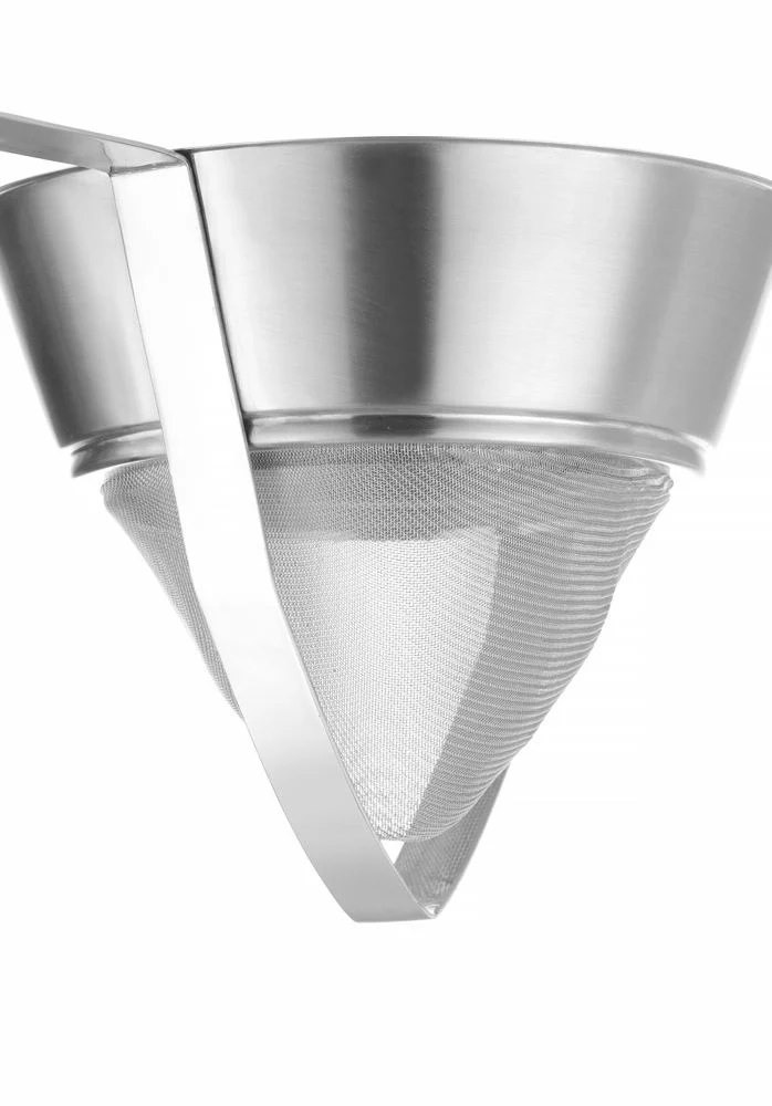 HENDI Konisches Sieb mit Drahtgeflecht, verstärkt – 505 × 250 × H 200 mm