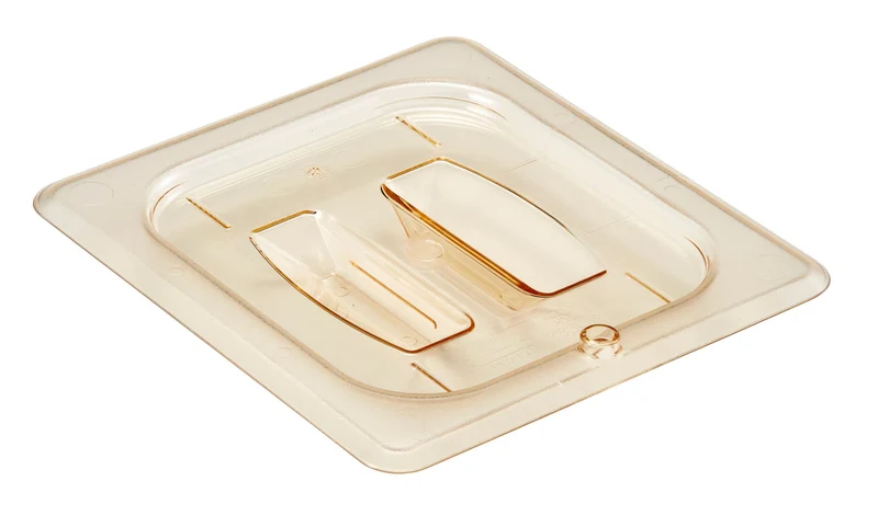 Cambro H-PAN™ Hitzebeständige Gastronorm GN-Behälter Flachdeckel mit Griff GN 1/6, Bernstein - 60HPCH150