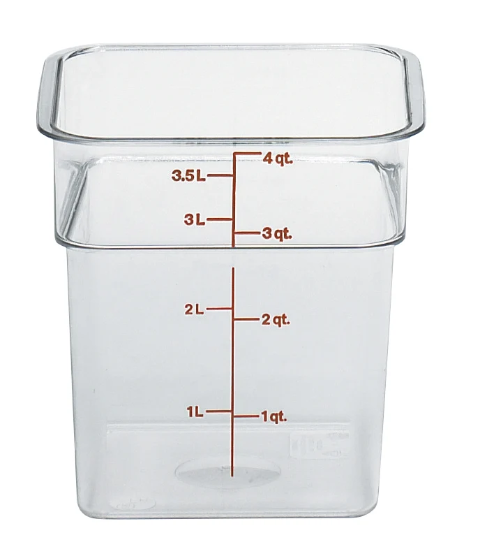 Cambro Camwear® CamSquare® Vorratsbehälter Polycarbonat, Quadratisch 3,8 L - 4SFSCW135