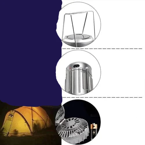 Elegante Licht | 6-in-1 LED Lantaarn – Draagbaar - Ventilator - Oplaadbaar