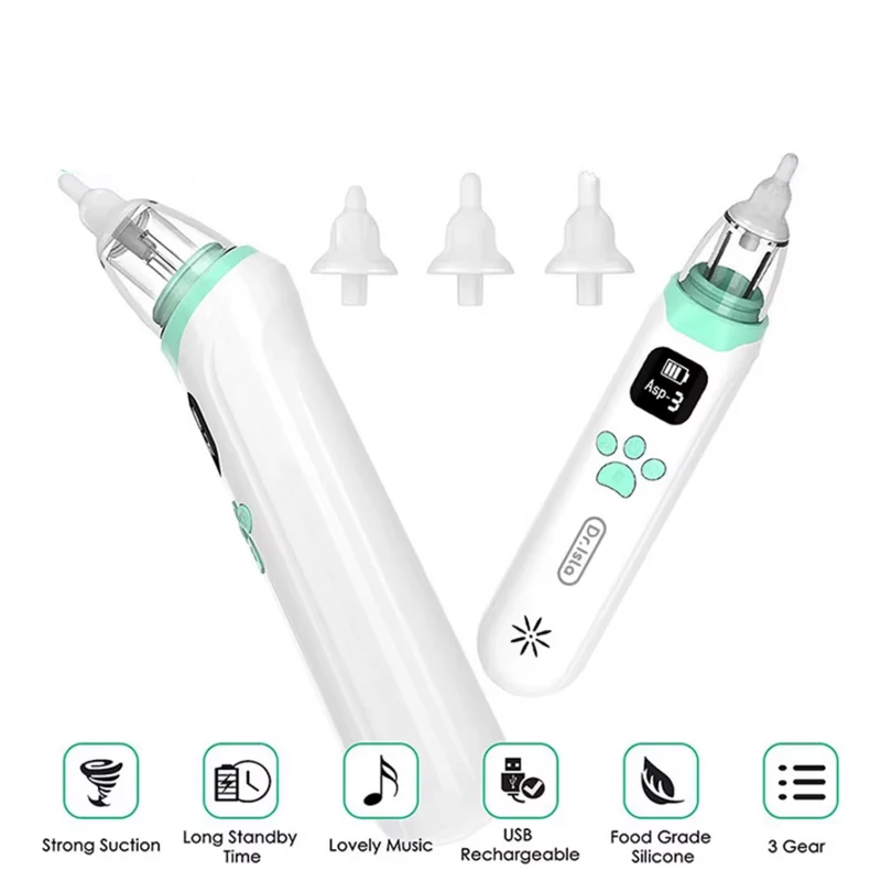 BooBliss Luxe Elektrische Neuszuiger | Zachte reiniging voor blije, gezonde baby's