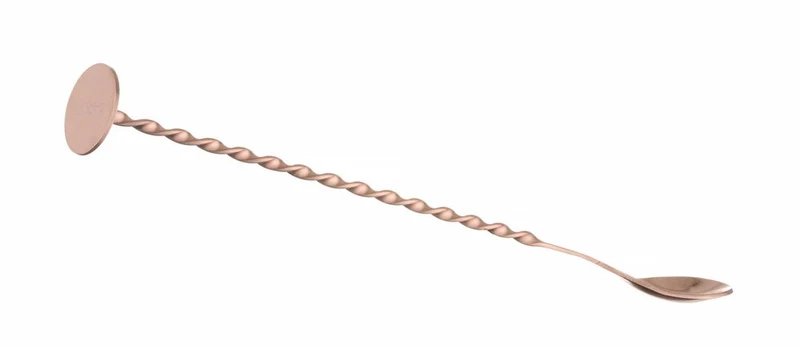 BarUp Barlöffel mit Stößel – Kupfer – 280 × 35 mm