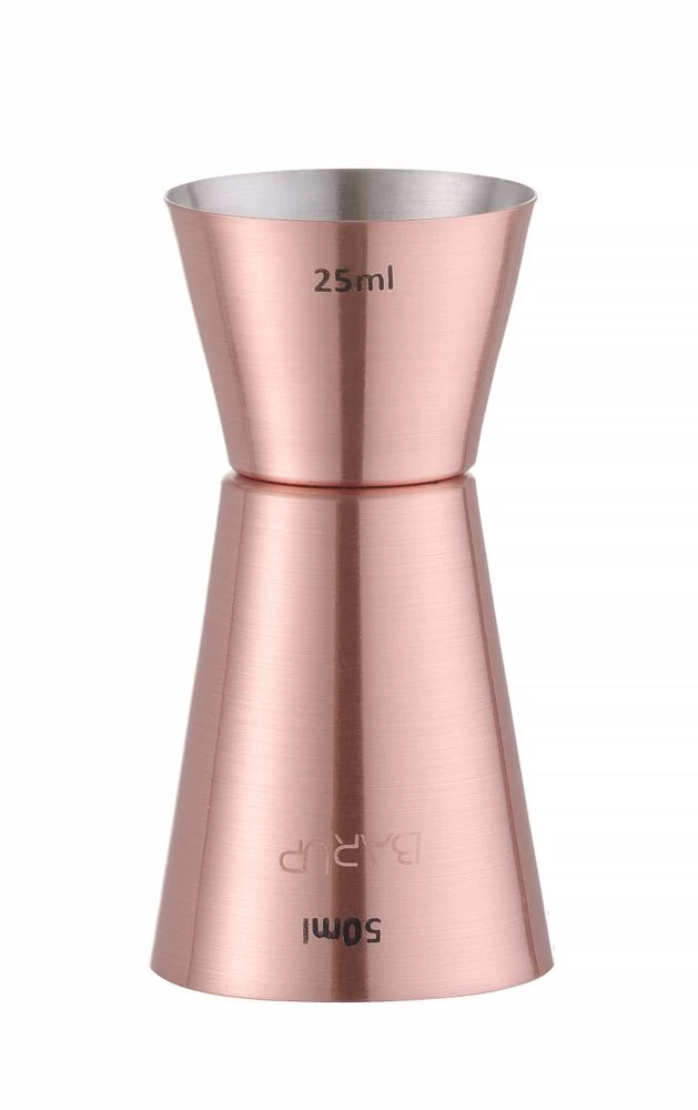 BarUp Barmaß 25 / 50 ml – Kupfer – Ø 42 × H 86 mm