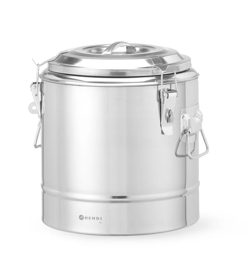 HENDI Isolierter tragbarer Behälter – Kitchen Line – 11 l – Silber – Ø 300 × H 345 mm
