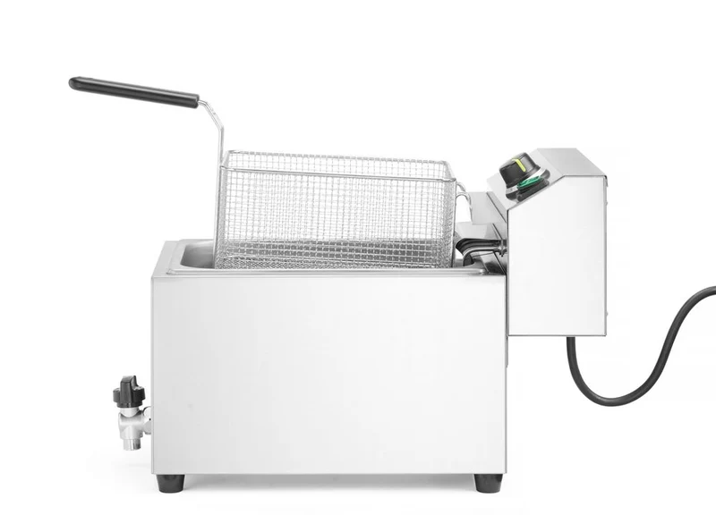 HENDI Fritteuse XL mit Ablasshahn GOLIATH – 10 l – 400 V / 10200 W – 300 × 585 × H 392 mm