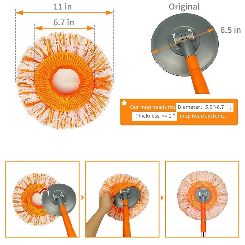 LuxaMop 360° Roteerbare Schoonmaakmop | Efficiënte reiniging met verstelbare hoek voor elke ruimte