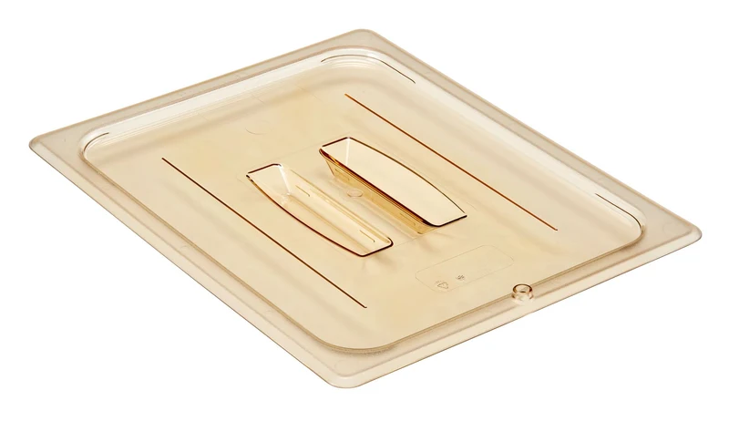 Cambro H-PAN™ Hitzebeständige Gastronorm GN-Behälter Flachdeckel mit Griff GN 1/2, Bernstein - 20HPCH150