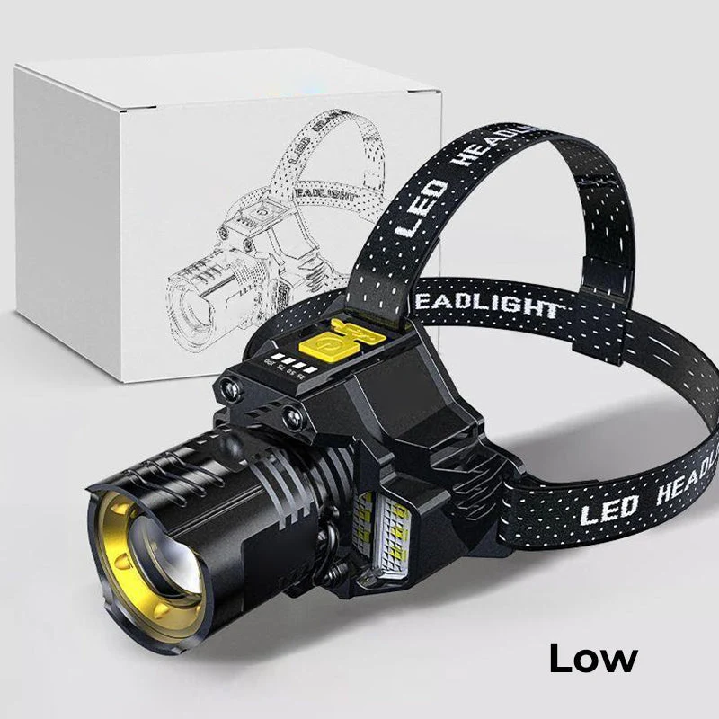 LuxeLight Waterdichte Oplaadbare Hoofdlamp | Perfecte verlichting voor buitenavonturen en handsfree gebruik
