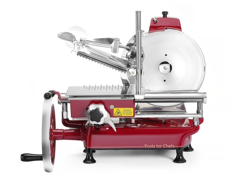 HENDI Aufschnittmaschine, manuell RETRO 300 – Rot – 720 × 600 × H 740 mm