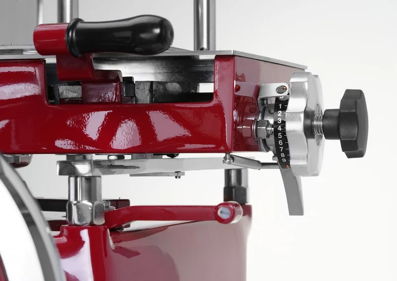 HENDI Aufschnittmaschine, manuell RETRO 300 – Rot – 720 × 600 × H 740 mm