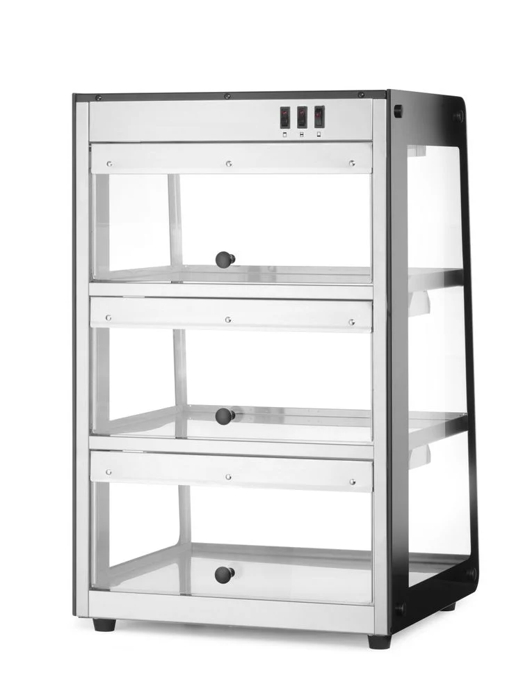 HENDI Beheiztes Thekendisplay – 230 V / 500 W – Schwarz – 472 × 447 × H 775 mm
