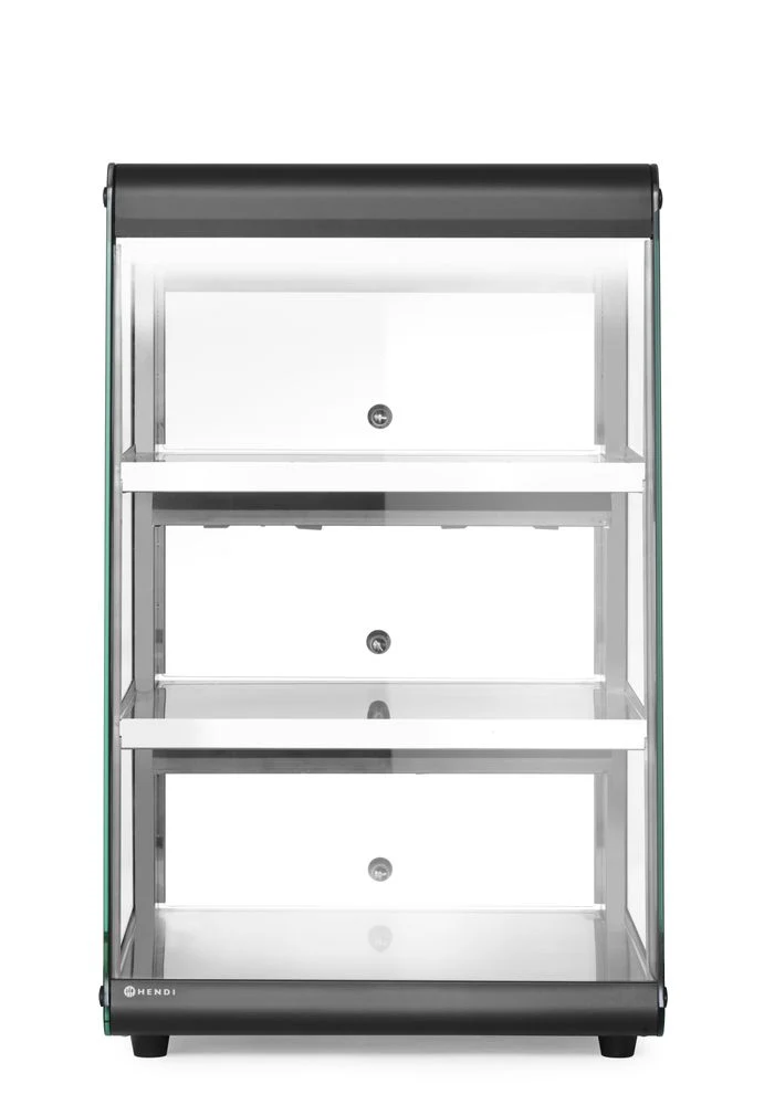 HENDI Beheiztes Thekendisplay – 230 V / 500 W – Schwarz – 472 × 447 × H 775 mm