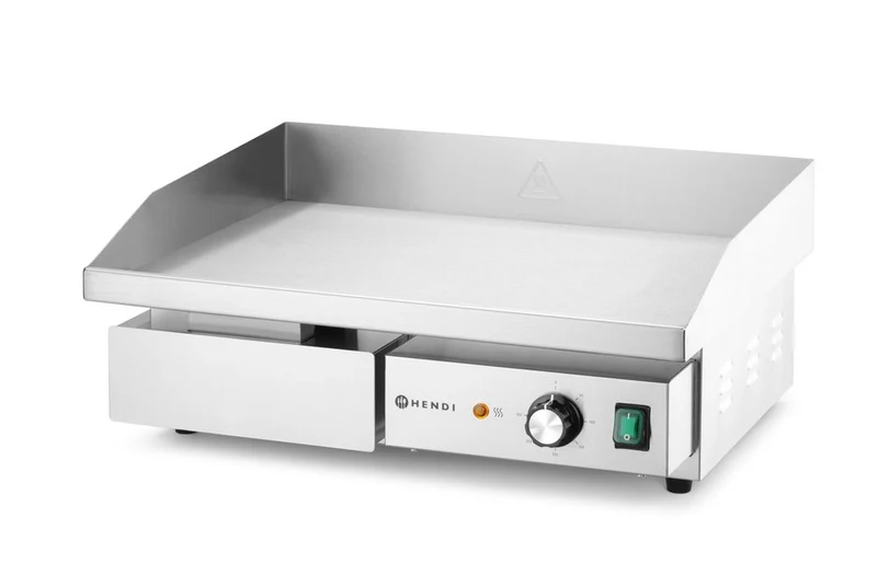 HENDI Grillplatte, flach – Budget Line – 230 V / 3000 W – 550 × 430 × H 240 mm