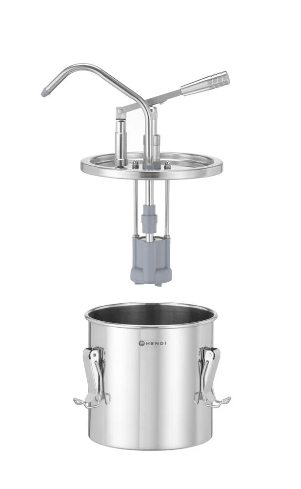 HENDI Saucenspender, Edelstahl, einzeln – 4,5 l – Ø 198 × H 360 mm