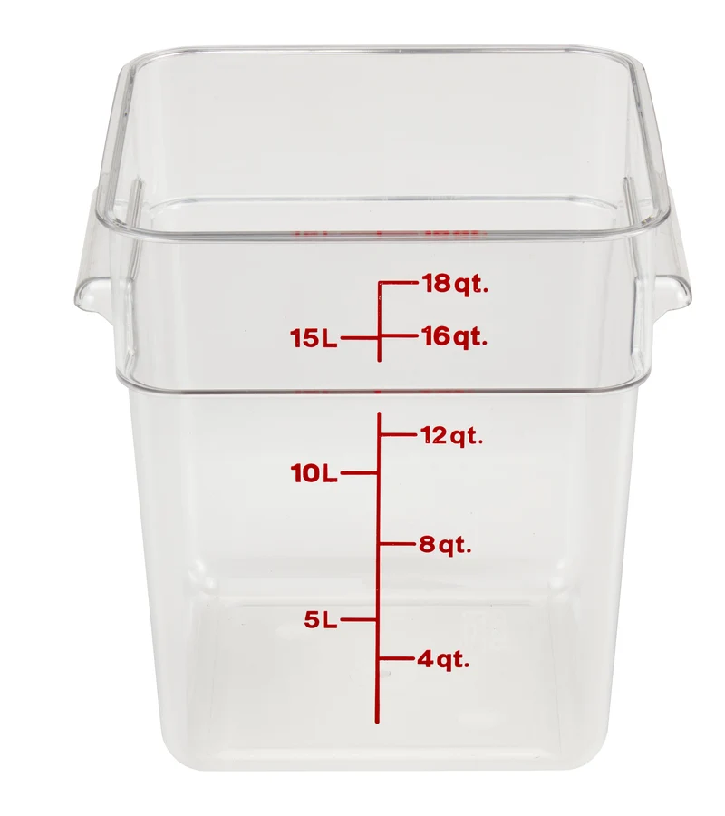 Cambro Camwear® CamSquare® Vorratsbehälter Polycarbonat, Quadratisch 17,2 L - 18SFSCW135