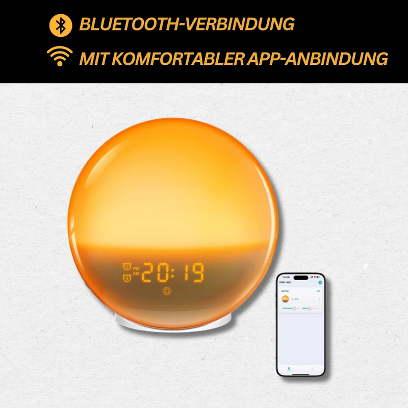 Natuurlijke Radiowekkers met Wake-up Light - GlowRise