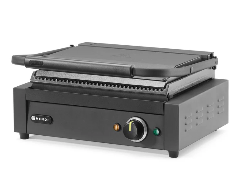 HENDI Kontaktgrill Panini – 220-240 V / 2200 W – Schwarz – 430 × 375 × H 216 mm