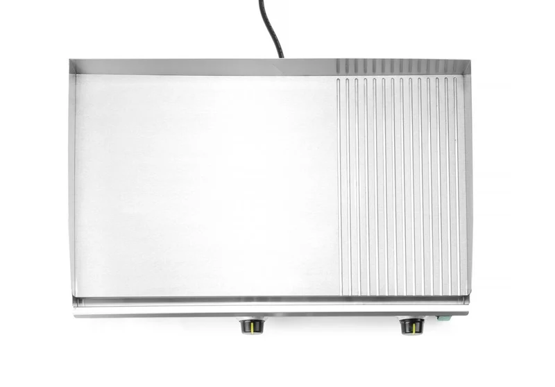 HENDI Grillplatte 1 / 3 gerillt – Kitchen Line – 230 V / 3500 W – 697 × 474 × H 241 mm