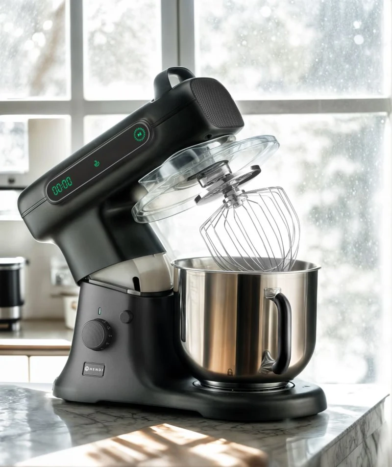 HENDI Planetenrührer Blackbolt PRO – 7 l – Schwarz – 230 V / 800 W – 470 × 263 × 413 mm