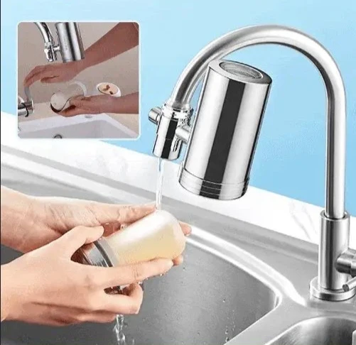 AquaLuxe Installatievrije Roestvrijstalen Waterzuiveraar | Verfijnde waterfiltratie voor een puur huishouden