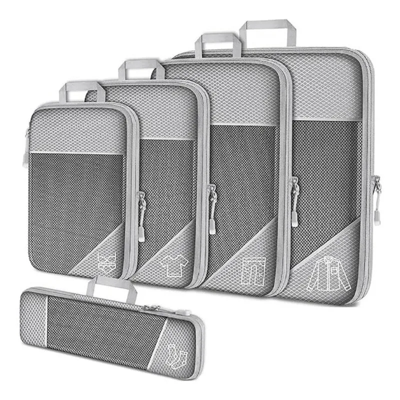 LuxuraPack Compressie Inpak Cubes | Ruimtebesparende opbergoplossingen voor georganiseerde reizen