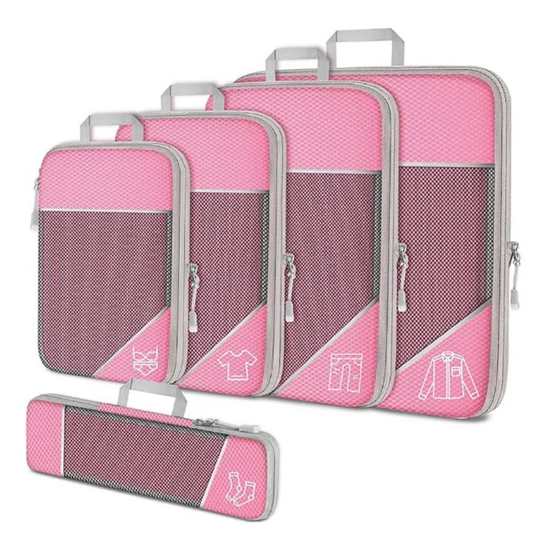 LuxuraPack Compressie Inpak Cubes | Ruimtebesparende opbergoplossingen voor georganiseerde reizen