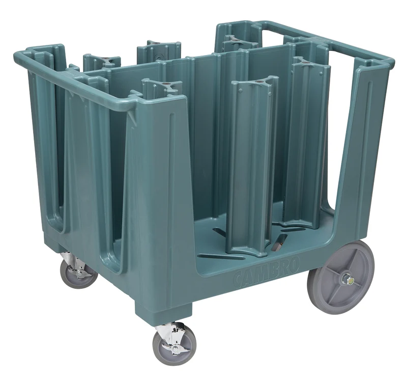 Cambro verstellbarer Geschirrwagen mit 4 Trennsäulen, schieferblau - ADCS401