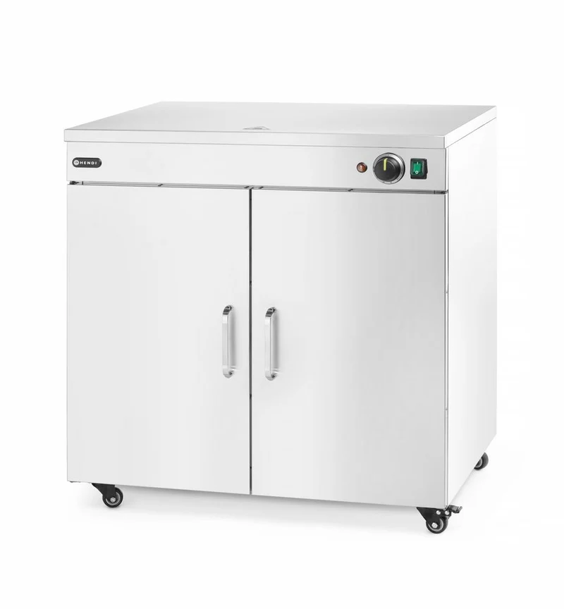 HENDI Tellerwärmer doppelt – 230 V / 800 W – 735 × 589 × H 766 mm