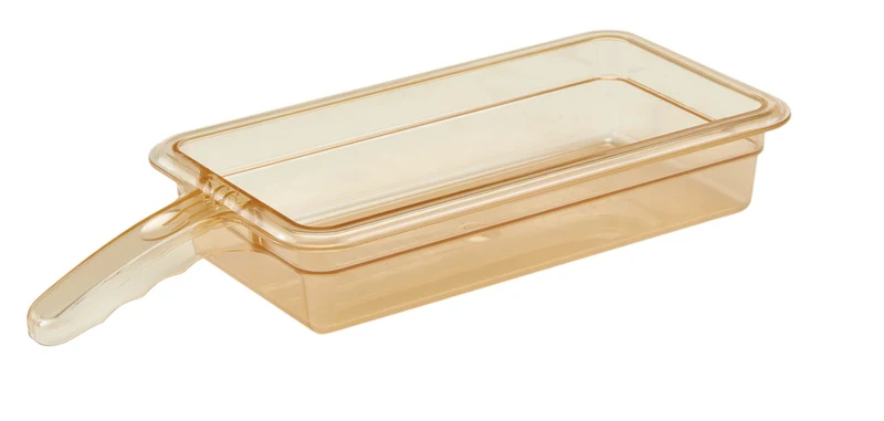 Cambro H-PAN™ Hitzebeständige Gastronorm GN-Behälter GN1/3-65 mit 1 Griff, Bernstein - 32HP1H150