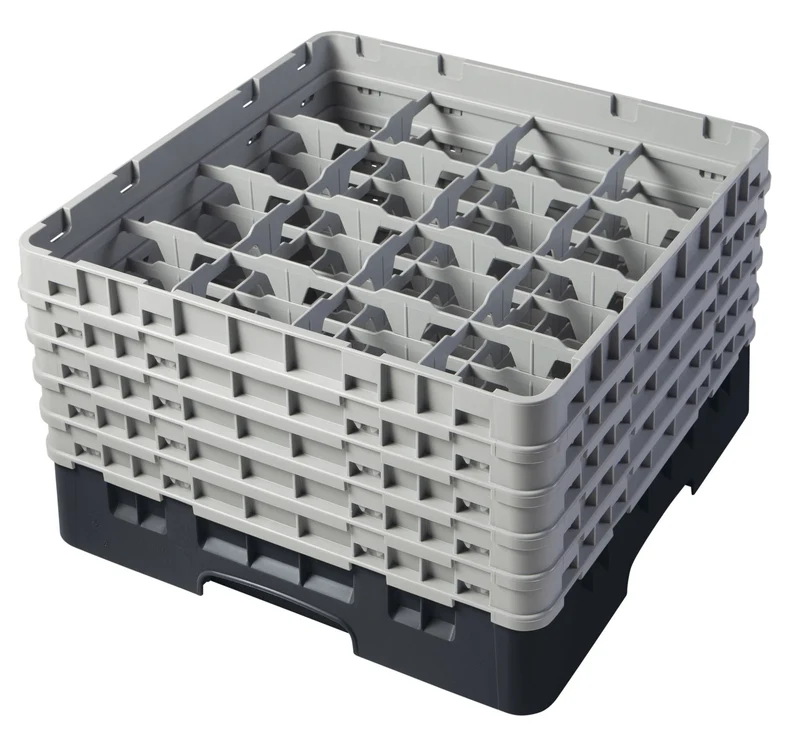 Cambro Camrack® 16-Fächer - Spülkorb mit 5 Extender 500 x 500 x 308 mm - 16S958110