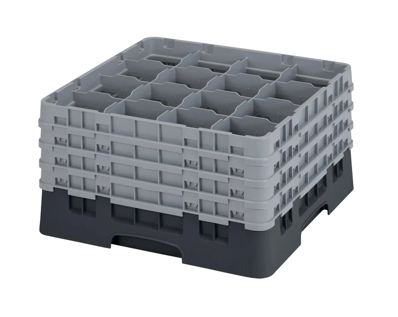 Cambro Camrack® 16-Fächer - Spülkorb mit 4 Extender 500 x 500 x 267 mm - 16S900110
