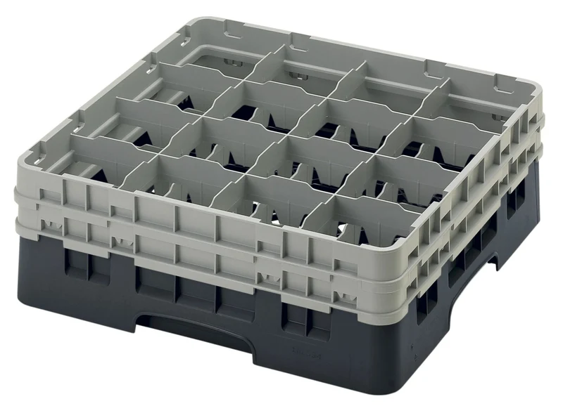 Cambro Camrack® 16-Fächer - Spülkorb mit 2 Extender 500 x 500 x 184 mm - 16S534110