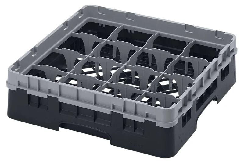 Cambro Camrack® 16-Fächer - Spülkorb mit 1 Extender 500 x 500 x 143 mm - 16S318110