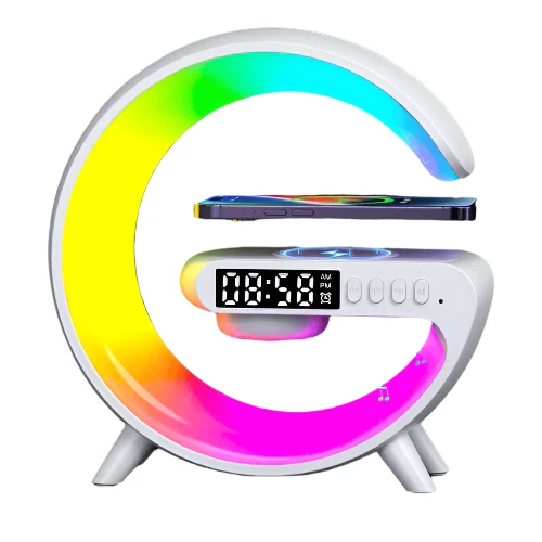 LuxAura Luxe Bluetooth Speaker | Draadloze speaker met sfeerverlichting en klokfunctie
