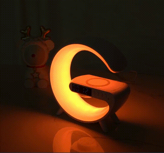 LuxAura Luxe Bluetooth Speaker | Draadloze speaker met sfeerverlichting en klokfunctie