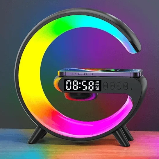 LuxAura Luxe Bluetooth Speaker | Draadloze speaker met sfeerverlichting en klokfunctie