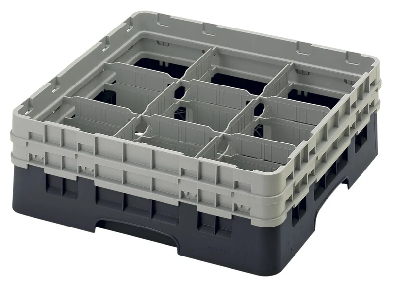 Cambro Camrack® 9-Fächer - Spülkorb mit 2 Extender 500 x 500 x 184 mm - 9S434110