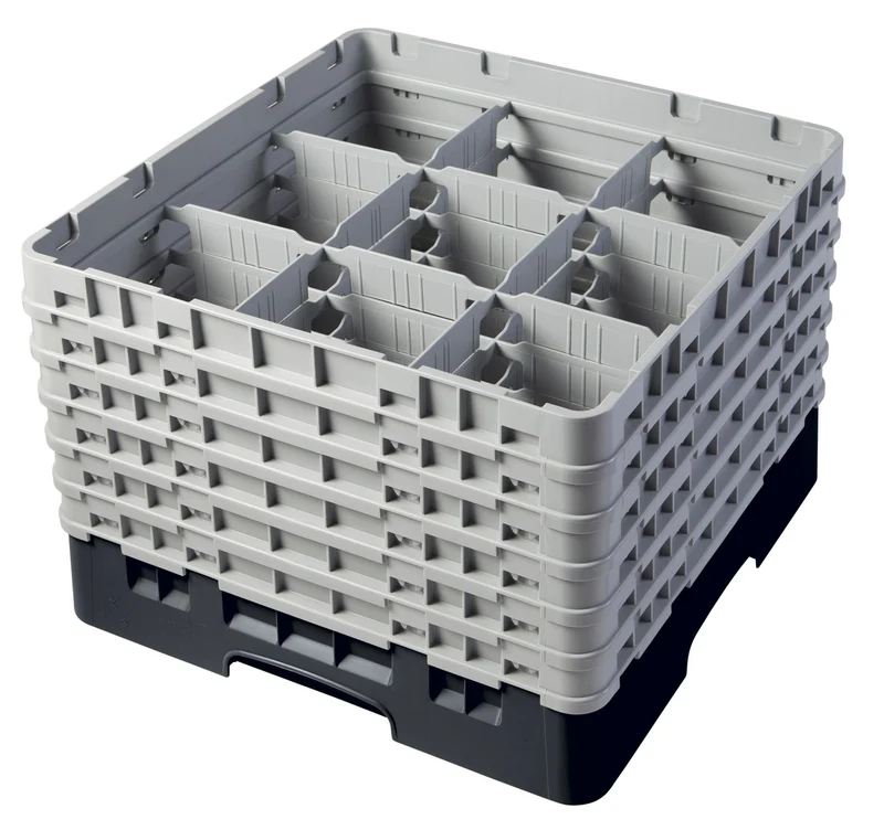 Cambro Camrack® 9-Fächer - Spülkorb mit 6 Extender 500 x 500 x 349 mm - 9S1114110