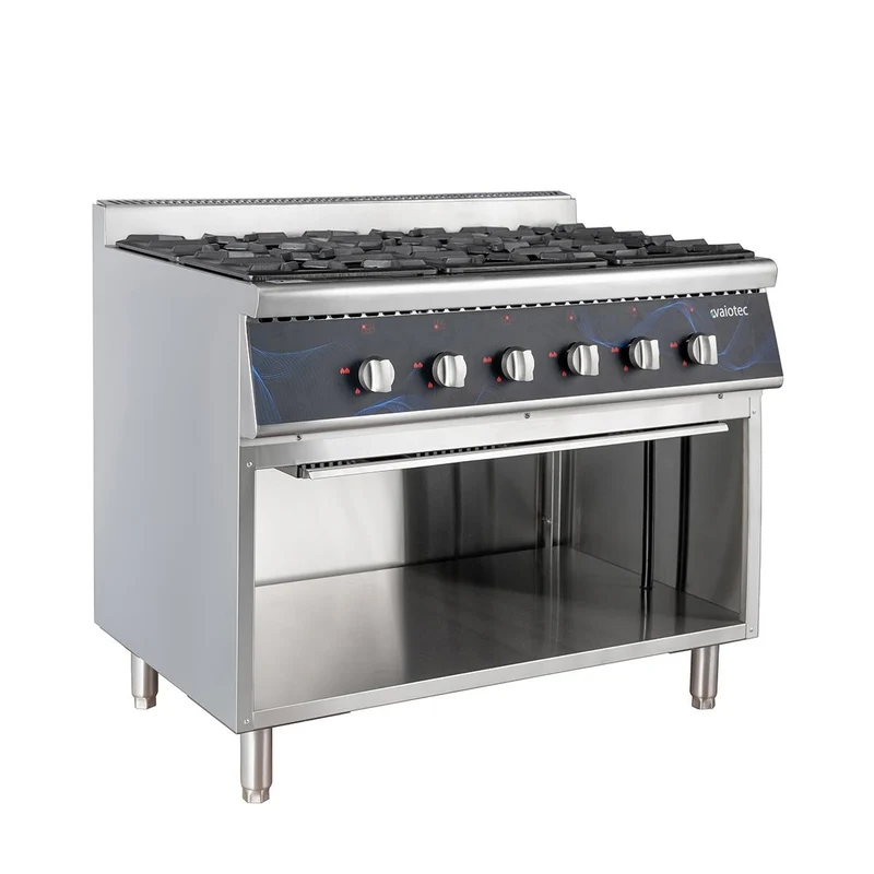 Vaiotec Gasherd Easyline 1100x700x850mm 6 Brenner 43,2kW offener Unterbau inkl. Kamin Ausstellungsstück