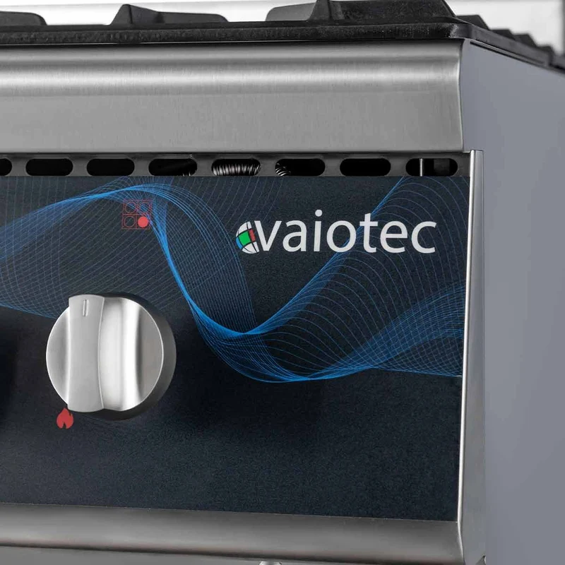 Vaiotec Gasherd Easyline 1100x700x850mm 6 Brenner 43,2kW offener Unterbau inkl. Kamin Ausstellungsstück