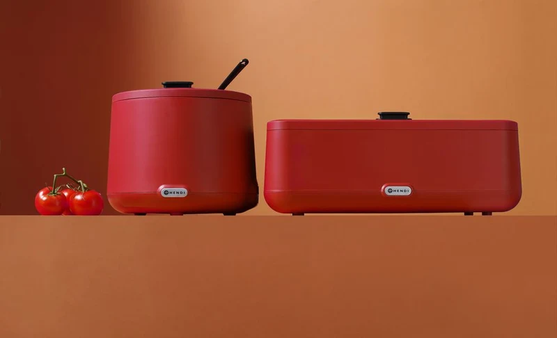 HENDI Suppenkessel UNIQ – designed by Robert Bronwasser – 8 l – Rot – 230 V / 500 W – Ø 365 × H 325 mm