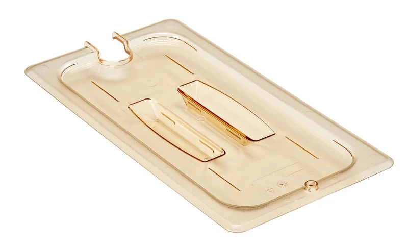 Cambro H-PAN™ Hitzebeständige Gastronorm GN-Behälter Deckel mit Kerbe und Griff GN 1/3, Bernstein - 30HPCHN150